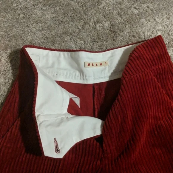 Marni Red Wide Leg Pants - Picture 2 of 5